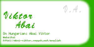 viktor abai business card